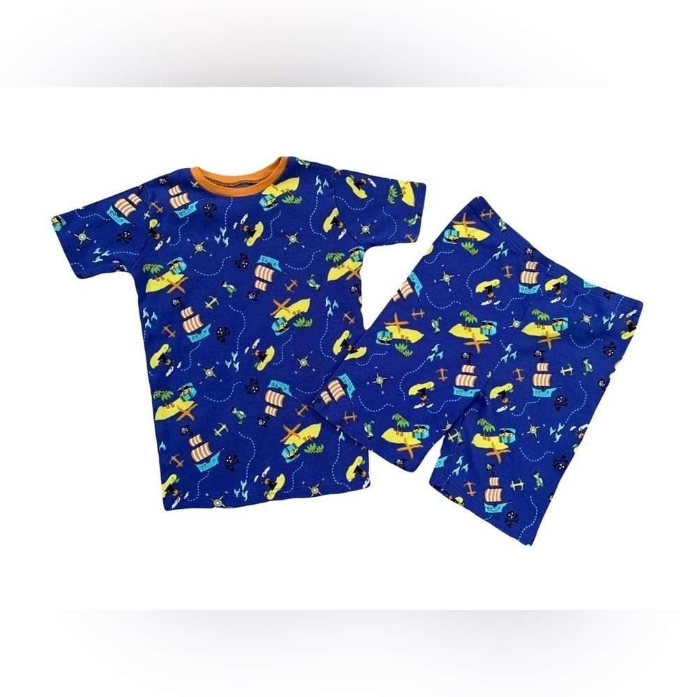 New Jammies Size 12 Pirate Print Organic Short John Pajamas